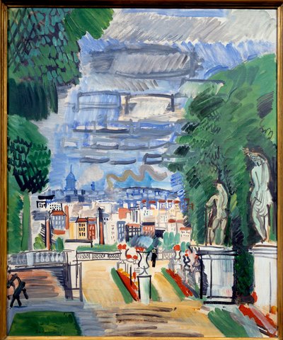 Le parc de Saint Cloud, 20. yüzyıl (tuval üzerine yağlıboya) by Raoul Dufy