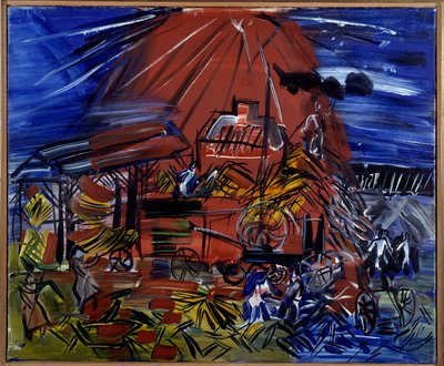 Kırmızı ve Mavi Depiquage, 20. yüzyıl (tuval üzerine yağlıboya) by Raoul Dufy