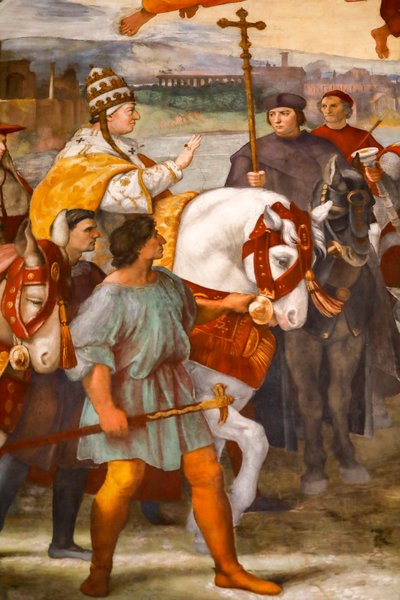 Büyük Aziz Leo ve Atilla arasındaki buluşma. 1511-1514 (fresk) by Raphael
