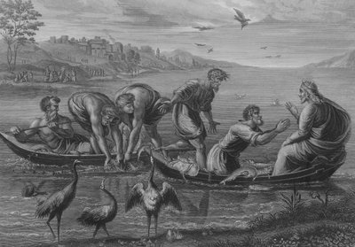 Balıkların Mucizevi Dramı (gravür) by after Raphael