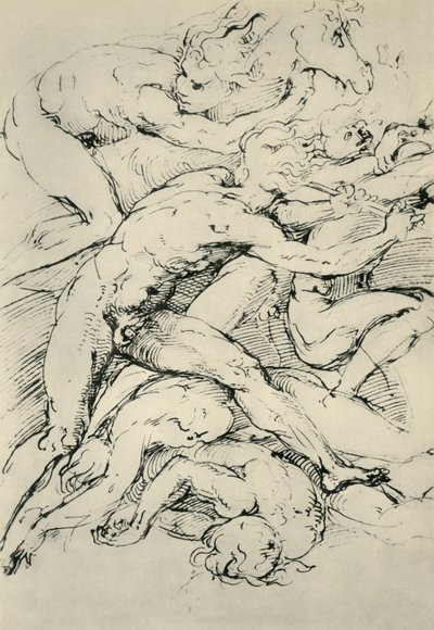 Savaş sahnesi, 16. yüzyılın başları, 1943. by Raffaello Sanzio Raphael