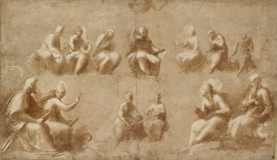 Mesih ve Azizler Zafer Çalışmasında Disputa için, 16. yüzyılın başlarında by Raphael