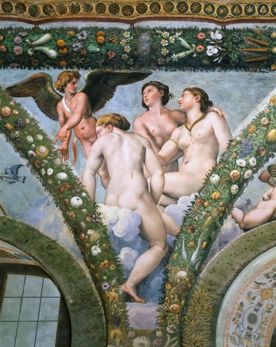 Aşk Tanrısı ve Üç Güzeller, 1517-1518. by Raphael
