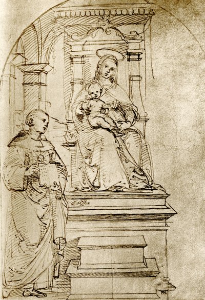 tahta geçen Madonna by Raffaello Sanzio Raphael