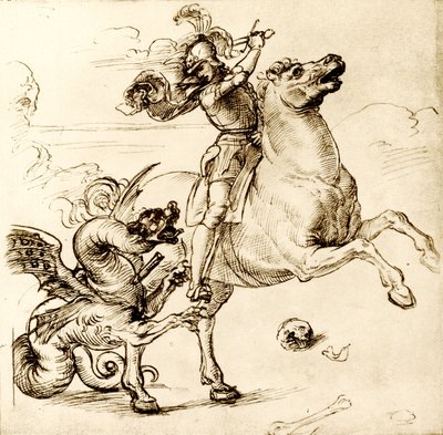 Aziz George kılıçla by Raffaello Sanzio Raphael