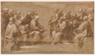 Kutsal Ayin, 1508-1510 Tartışması Çalışması. by Raphael