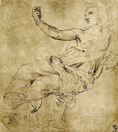Muse Euterpe by Raffaello Sanzio Raphael