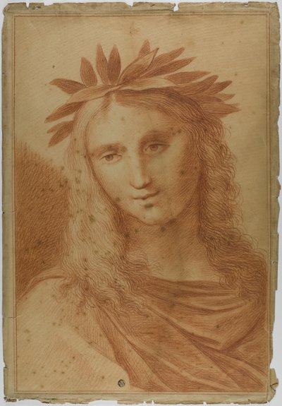 Laurel ile taçlandırılmış kadın by Raphael