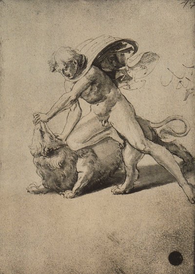 Aslanla savaşan Samson; Raphael