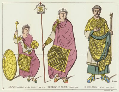 Arcadius ve Theodosius by Raphael Jacquemin
