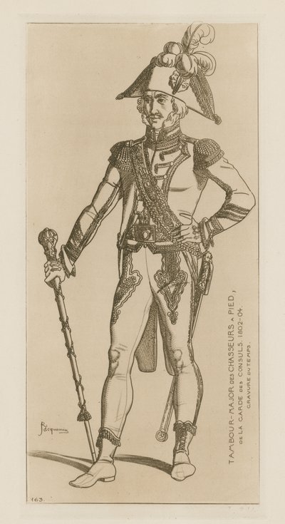 Davul Binbaşı, konsolosluk muhafızlarından bir alaca, 1802-04 by Raphael Jacquemin