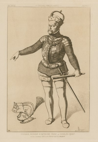 Ferdinand, Archduke of Austria, brother of Charles V  by Raphael Jacquemin