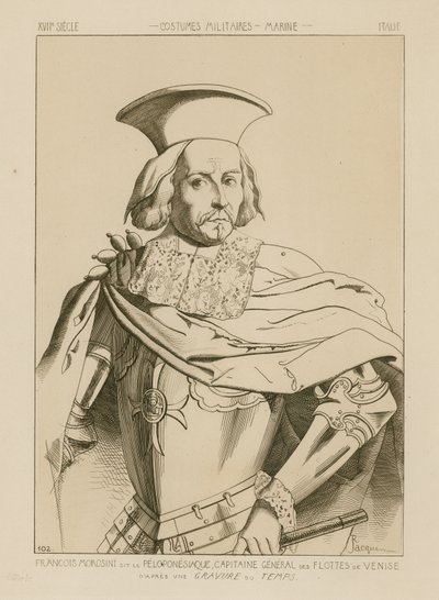 Francesco Morosini, called Peloponnesiaco, General Captain of the Fleets of Venice  by Raphael Jacquemin