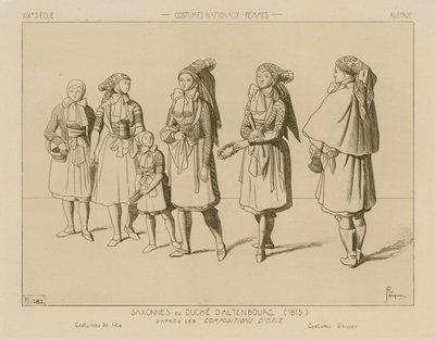 Alman ulusal kostümleri - Saxe-Altenburg Dükalığı (1815) by Raphael Jacquemin