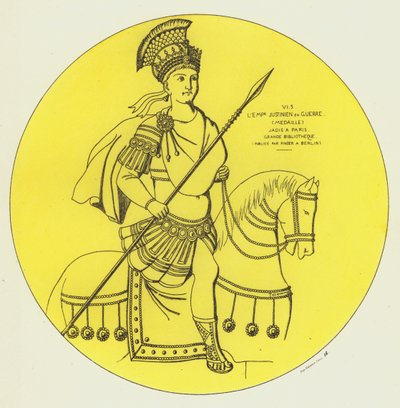 İmparator Justinianus savaşta by Raphael Jacquemin
