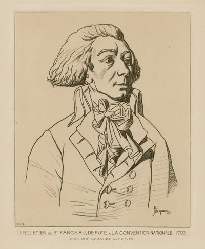 Louis-Michel le Peletier, Ulusal Konvansiyon Milletvekili, 1793 by Raphael Jacquemin
