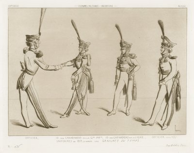 Military costumes from the nineteenth century - Russian infantry  by Raphael Jacquemin