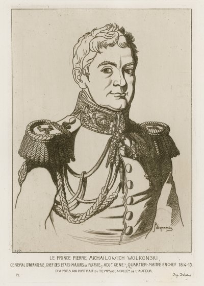 Prens Pierre Michailowich Wolkonski by Raphael Jacquemin