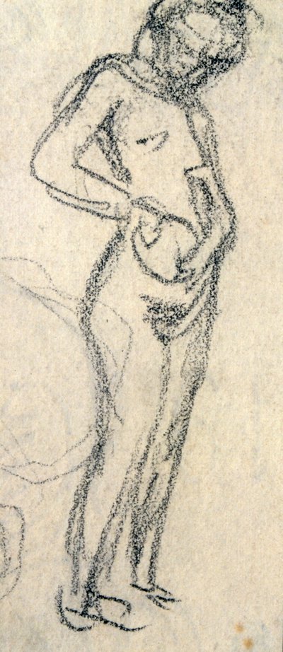 Çıplak çalışma, c. 1905 (çizim) by Raphael Kirchner