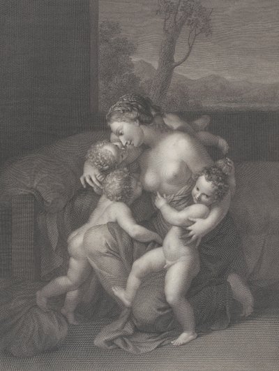 Üç küçük çocuklu hayır kurumu, 1795. by Raphael Morghen