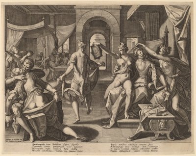 Cariyeler arasında Sardanapalus, 1589. by Raphael Sadeler