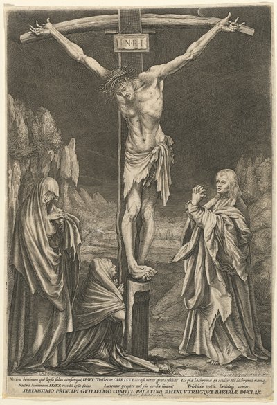 Küçük Çarmıha Gerilme by Raphael Sadeler I after Matthias Grünewald