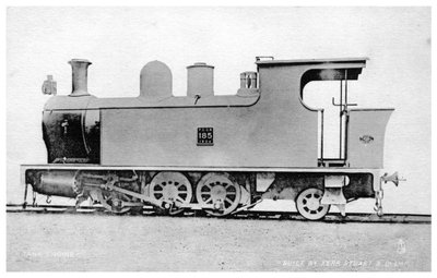 Tank motoru, 20. yüzyılın başlarında Kerr, Stuart ve Co tarafından inşa edilen buharlı lokomotif. by Raphael Tuck