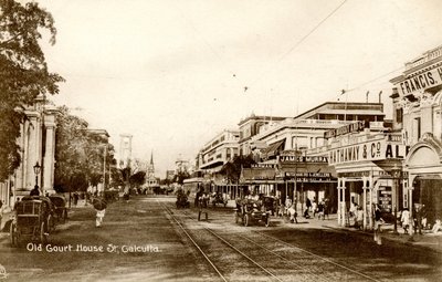 Old Court House St. Calcutta, c.1900-20 (sepya fotoğrafı) by Raphael Tuck and Sons