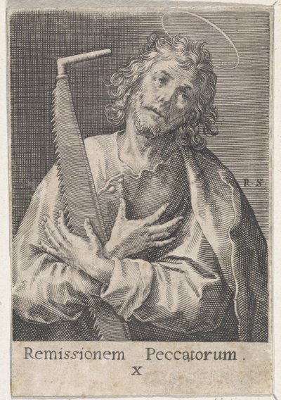 Havari Simon Zealot İsa, Meryem ve On İki Havari (dizi adı) by Raphaël Sadeler (I)