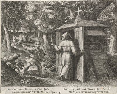 Aziz Bartholomew Hermit olarak Hermits (dizi adı) Oraculum Anachoreticum (dizi adı) by Raphaël Sadeler (I)