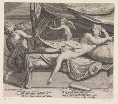 Jüpiter ve Antiope by Raphaël Sadeler (I)
