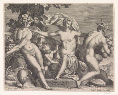 Venüs, Baküs ve Ceres by Raphaël Sadeler (I)