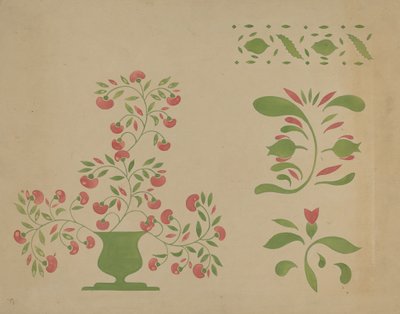 Stencil Duvar Dekorasyonu, c. 1936. by Ray Holden