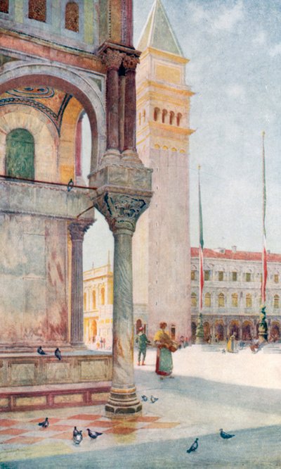 Campanile (renkli taş baskı) by Reginald Barratt