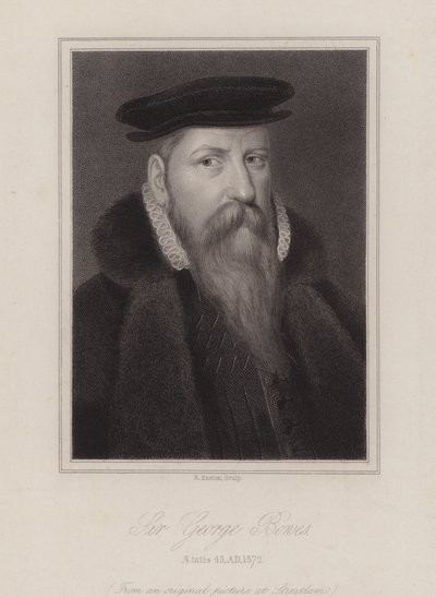 Sir George Bowes, İngiliz askeri (gravür) by Reginald Easton