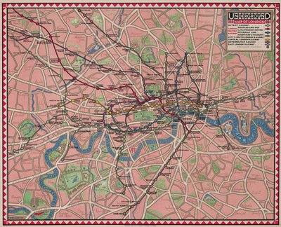 Londra yeraltı haritası by Reginald Percy Gossop