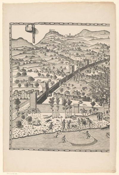 Floransa görünümü (sol kısım) Fiorenza (nesne üzerindeki başlık) by Reichsdruckerei
