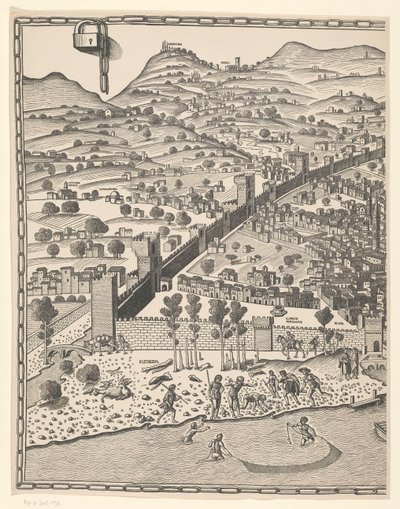 Floransa görünümü (sol kısım) Fiorenza (nesne üzerindeki başlık) by Reichsdruckerei