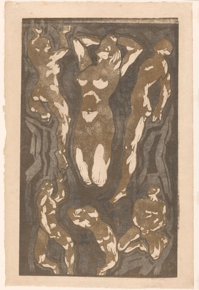 Altı insan figürlü kompozisyon by Reijer Stolk (signed by artist)