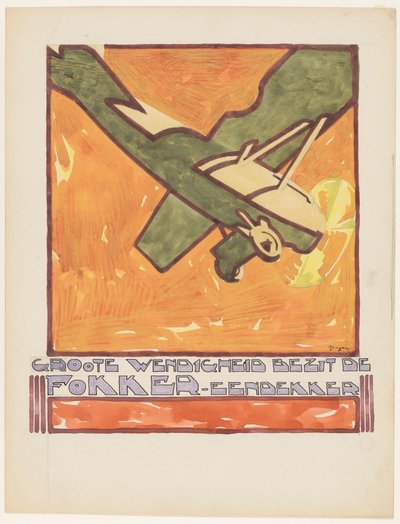 Fokker tek kanatlı uçağı harika bir manevra kabiliyetine sahiptir (nesne üzerindeki orijinal başlık) by Reijer Stolk