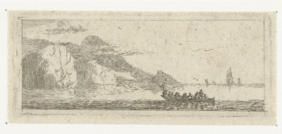 Bir sloop ile küçük deniz manzarası Küçük Deniz Manzaraları (dizi başlığı) by Reinier Nooms