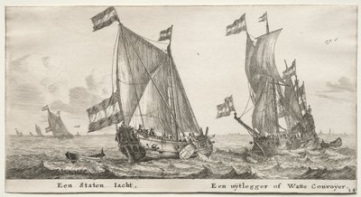 Amsterdam Gemileri: Dutch Admiralty Yacht. Bir Muhafız Gemisi. by Reinier Nooms
