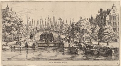 Tekboynuzlar Sluice (Tekboynuzlar Sluys) by Reinier Nooms, called Zeeman