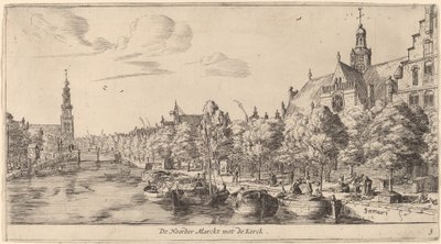 Noorden Kerk ile Noordenmarkt (Kerck ile Noorder Marckt) by Reinier Nooms, called Zeeman