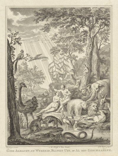 Adem ve Havva Cennette by Reinier Vinkeles (I)