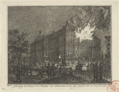 Amsterdam Belediye Binasında Yangın, 1762 Yangının Amsterdam Belediye Binası