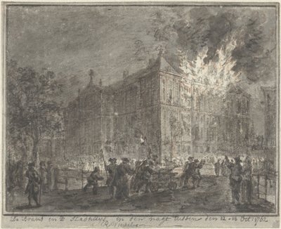 Amsterdam Belediye Binasında Yangın, 1762 by Reinier Vinkeles (I)