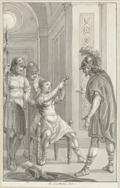 De dood van Gemellus by Reinier Vinkeles (I)