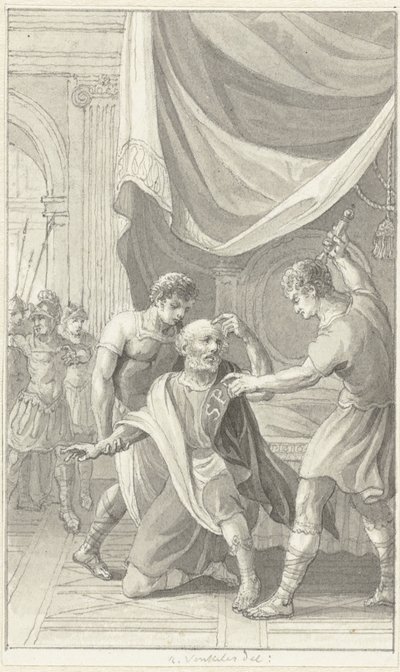 Seksen yaşındaki Gordianus imparatorluğa zorlandı by Reinier Vinkeles (I)