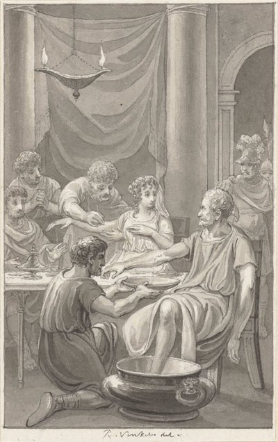 Seneca ve eşinin intiharı by Reinier Vinkeles (I)